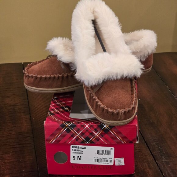NWT - CHARTER CLUB Women's Cozy Slippers 9M - Picture 2 of 7